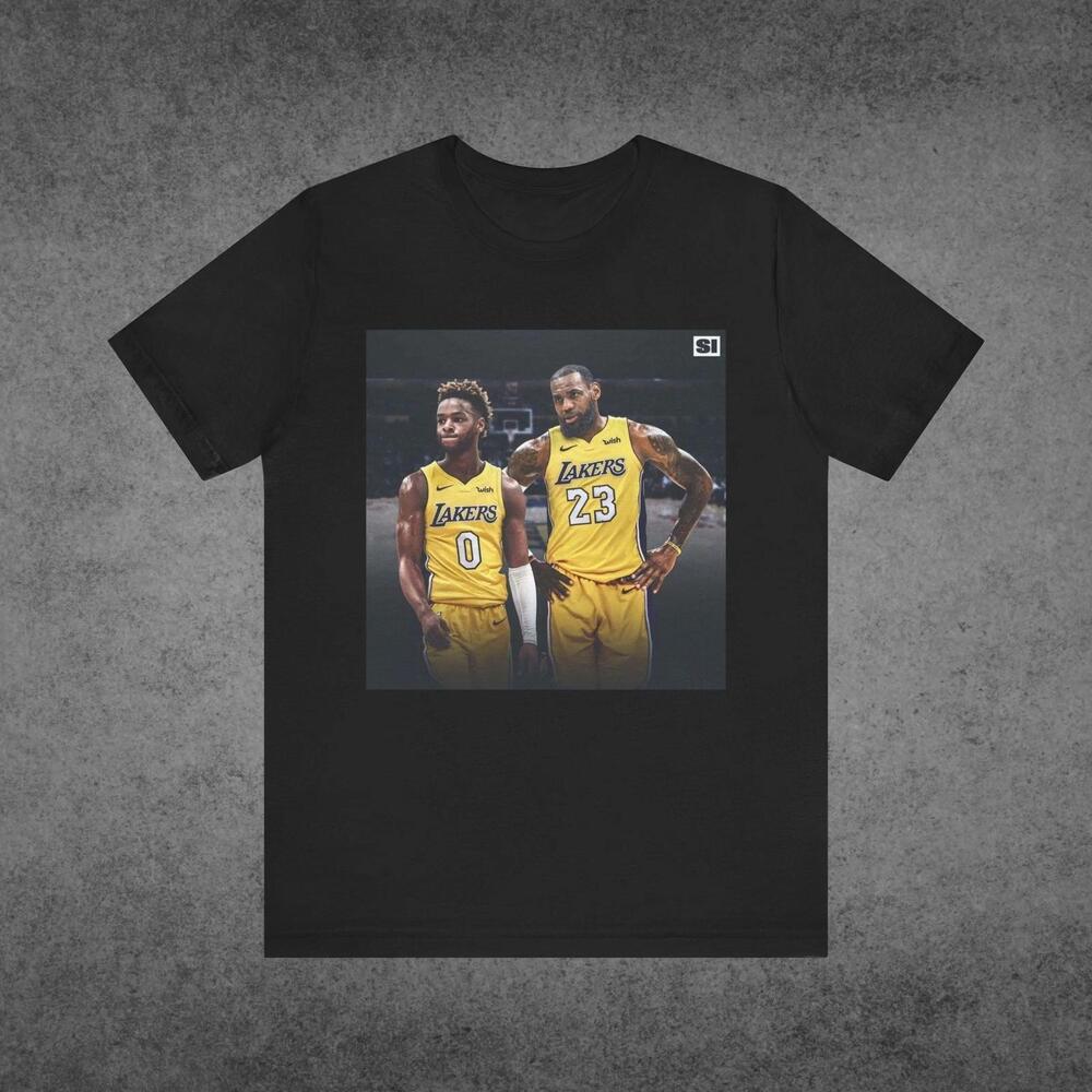 Bronny And Lebron James Shirt - Father And Son Basketball Duo Tee  Iconic